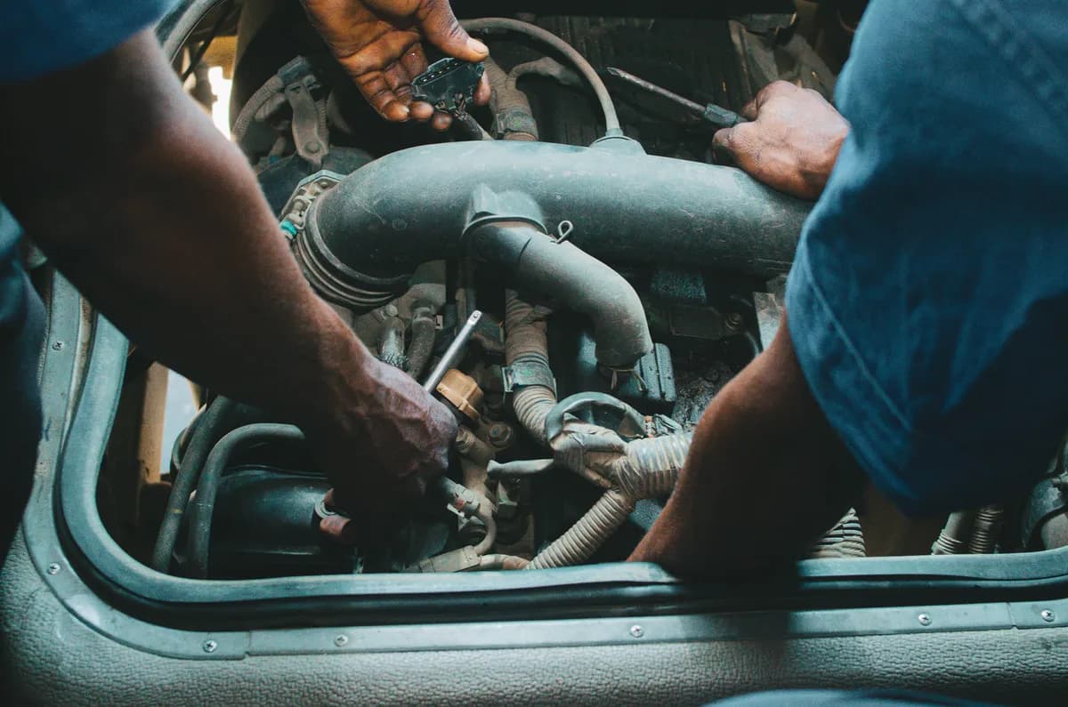 Automotive workshop background